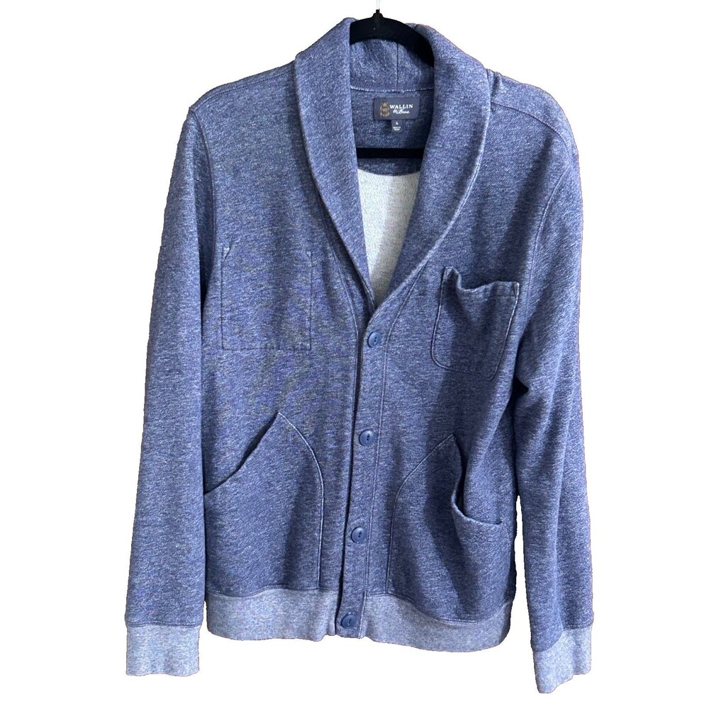 Wallin & Bros Men's sz L 100% Cotton Shawl Collar Cardigan